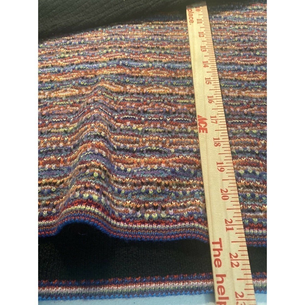 Filiforme Ribbed Wool Sweater Turtleneck Made in Italy Black Size Small - Picture 8 of 9